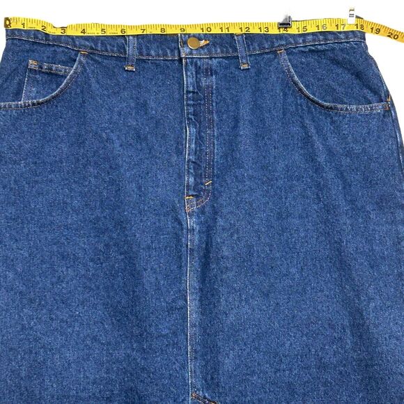 Vtg Gitano Denim Skirt Sz 18/20 H6 Straight Front Slit 90s Y2K Made In USA READ - Picture 5 of 12